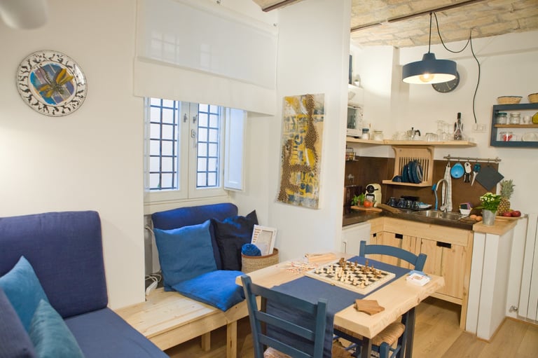 Cozy living area in a central Rome holiday home