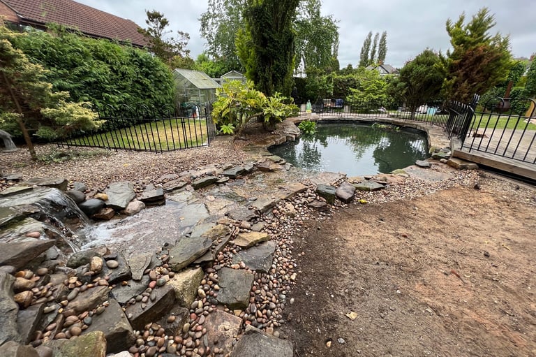 Water feature to pond