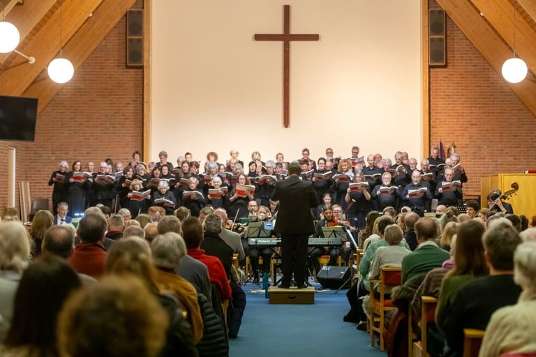 Combined choirs singing Haydn's Creation 2025