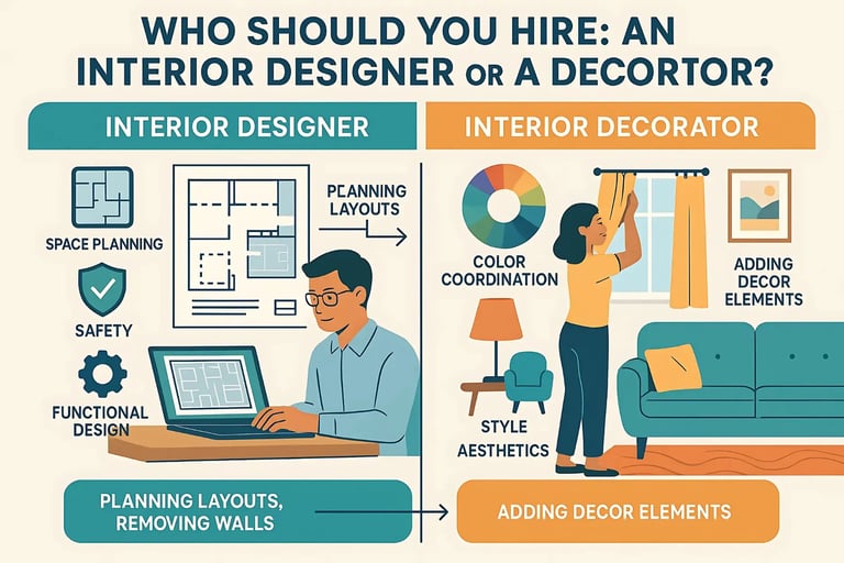 Who Should You Hire: An Interior Designer or a Decorator?