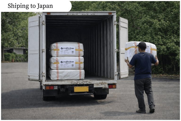 International export of handmade plastic woven bags from Indonesia to Japan by Craftvitas