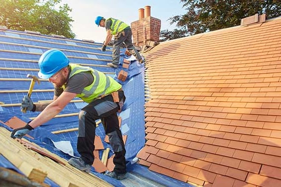 Another roof in the process of being completed on time