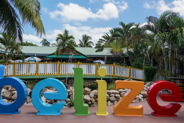 Lettere turistiche Belize City