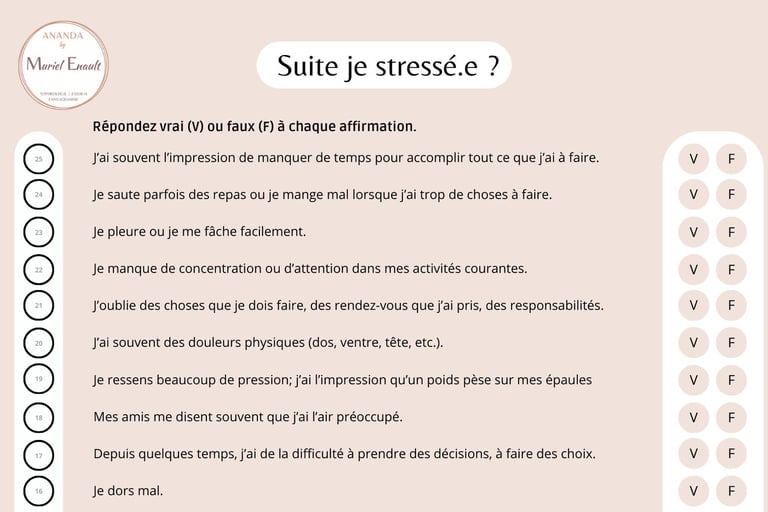 test quel est mon niveau stress