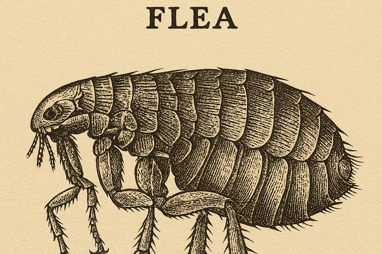Image of a flea which Treat Pest Control Service takes care of