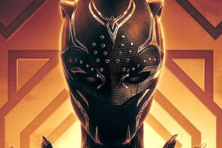 a black panther mask with a black panther costume