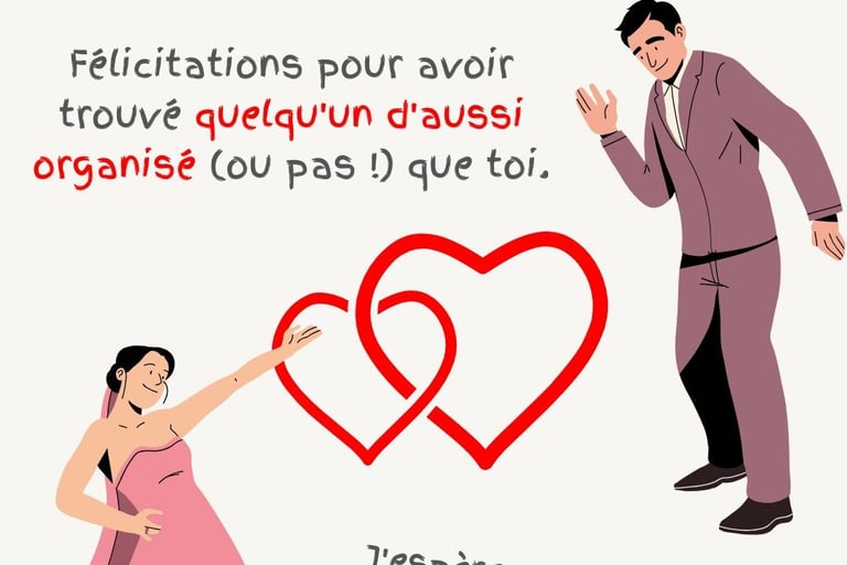 message pour carte mariage collegue humour