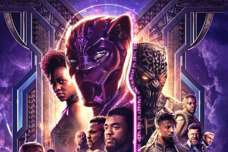 the poster for the new black panther - print of the movie black panther