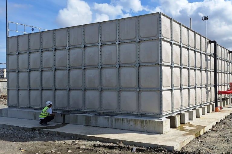 GRP sectional water tank in qatar big size