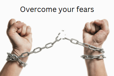 A man breaking chain, a symbol of overcoming fear and moving towards empowerment.