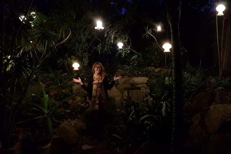 re-purposed garden lights