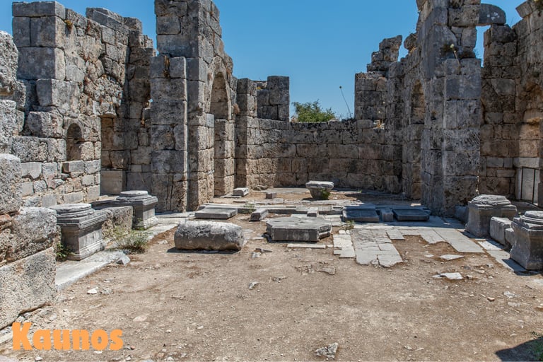 stone walls in an ancient city