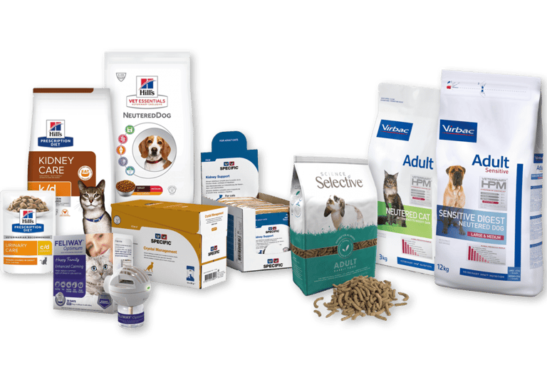 croquettes et produits vétérinaires de la boutique en ligne