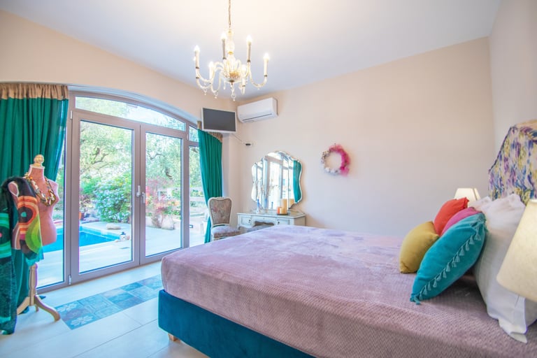 comfortable double bed in the master bedroom 