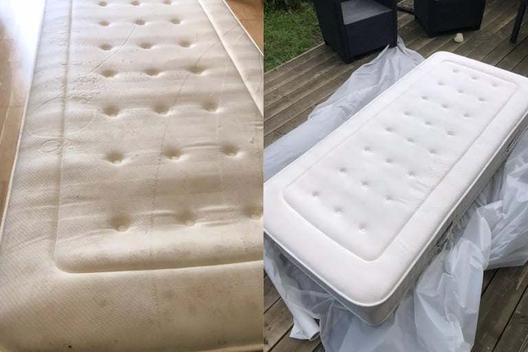 avant/après nettoyage matelas angers à domicile