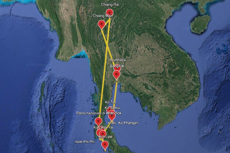 Itinerario di 4 settimane in Thailnadia
