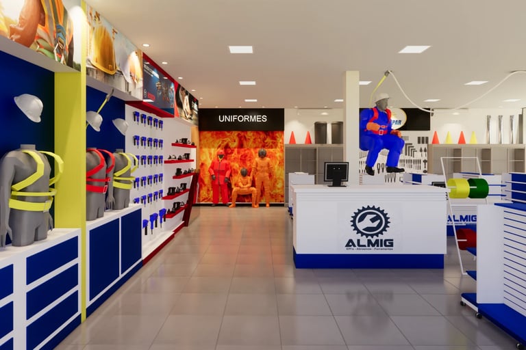 loja comercial de equipamentos de sergurança epi 