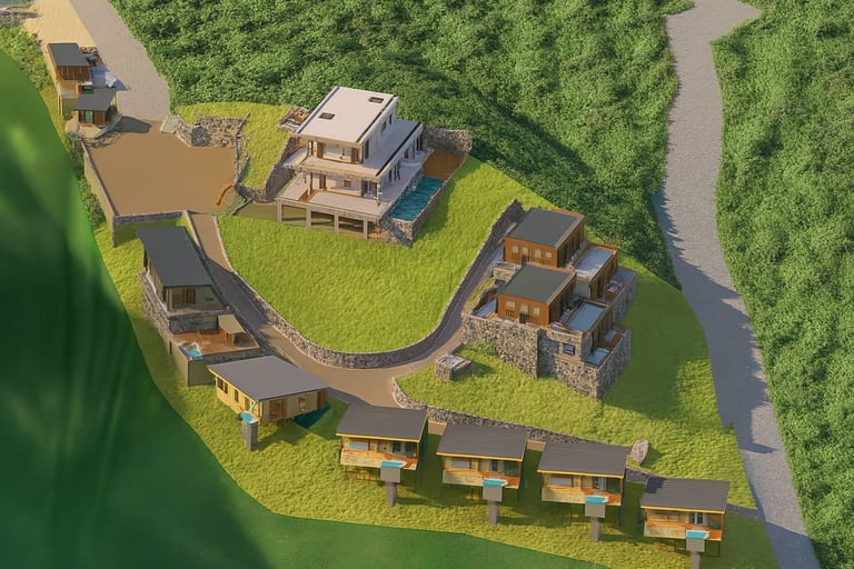 Plan Talipot Ecolodge à Miches Rep Dom