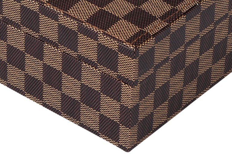 Fonsie Watch box brown check