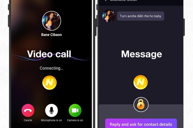 It is the kamaichat chat app features it has video calling and message features 