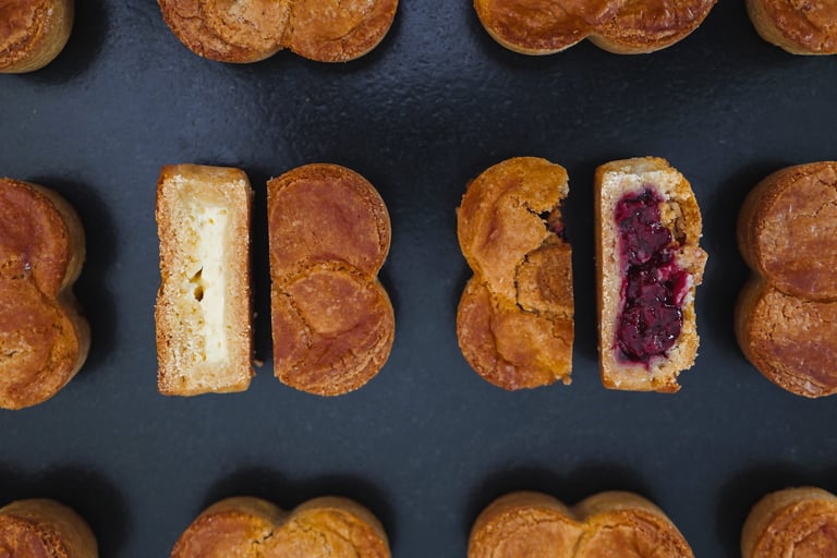 gâteau basque Maison Pommiers crème et cerise