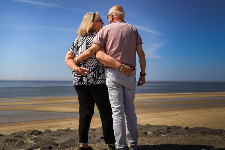 Koppelfotoshoot aan het strand