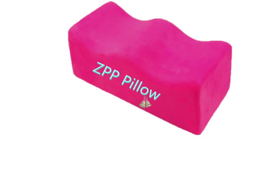 a pink plastic bag with a logo on it