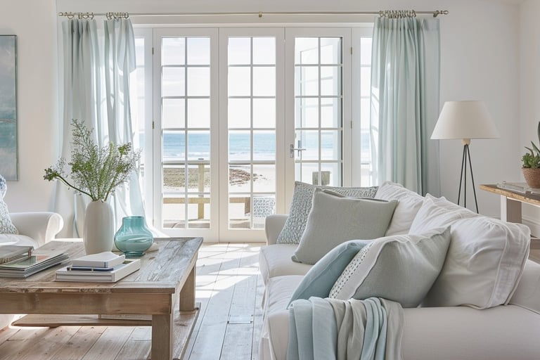 Salon lumineux et parfaitement entretenu après une prestation de ménage à domicile