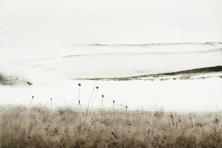 Artiste Jaï - Acrylique sur Toile - Collection "Les grands espaces" numero 1 - 73x60cm Vendu