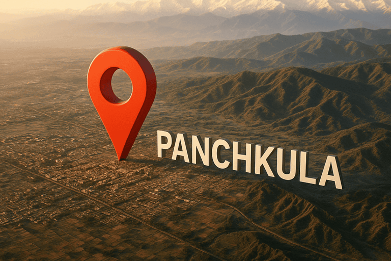 panchkula location pin on map