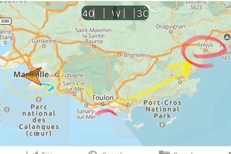 Marseille to Frejus