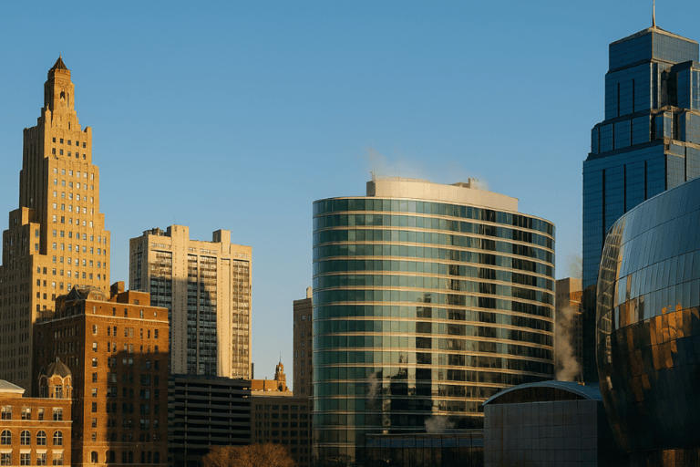 clear day in downtown Kansas City