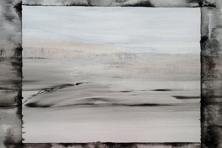 Jaï - Acrylique sur toile "L'invisible dragon de cimes en cimes s'élance" 81x65cm