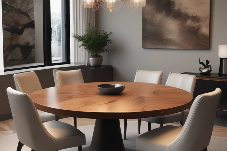 Round table and chairs