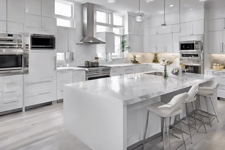 Custom Toronto modern white kitchen