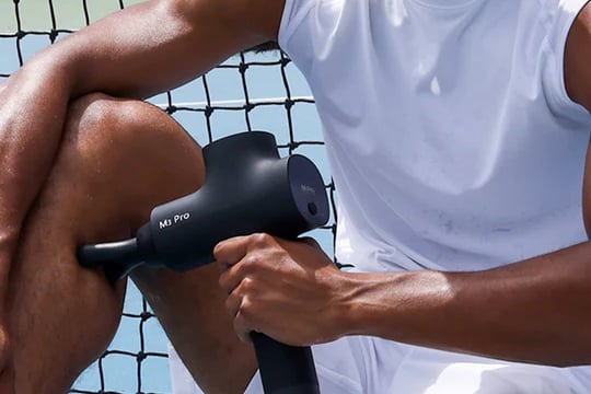 Muscle massage gun designed for deep tissue therapy