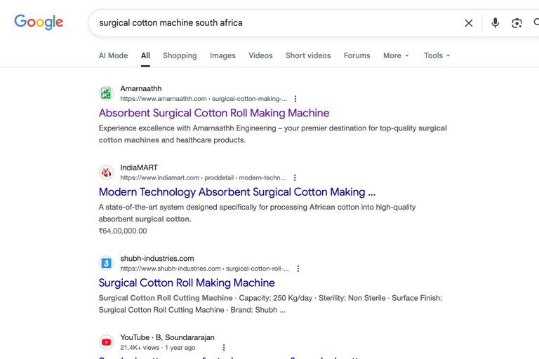 Surgical cotton roll making machine in Mumbai – Amaranaathh Engineering ranked #1 with SEO by dhana