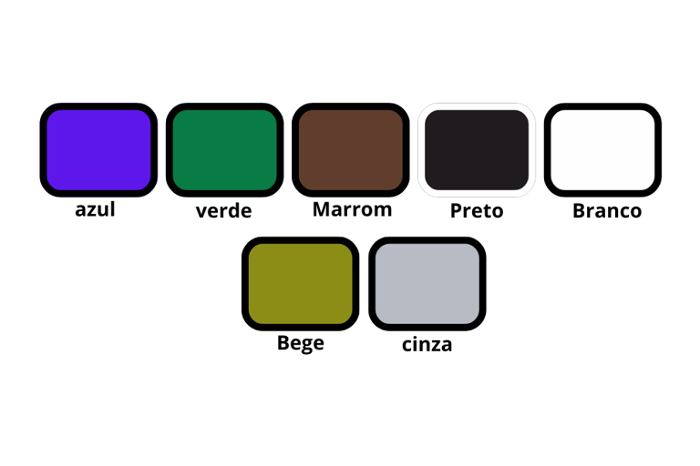 Cores de tela de proteção