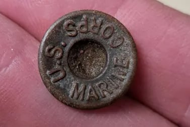 Korean war vintage US Marine button