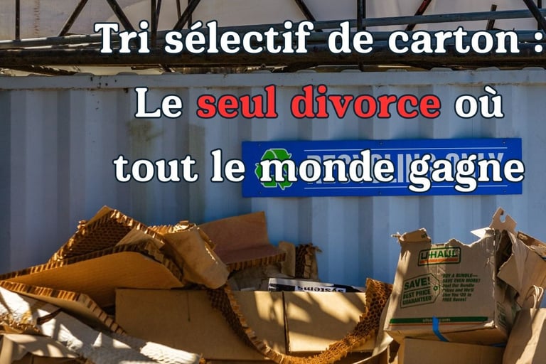 slogan drole affiche recyclage carton