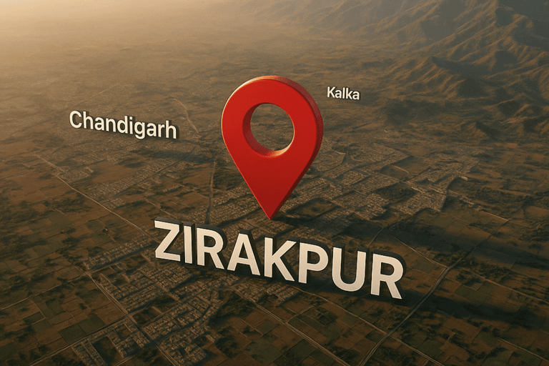 zirakpur location pin on map