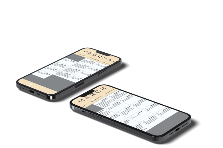 365 day content calendar on phone