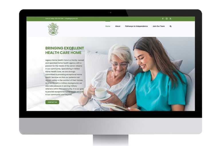 Legacy Home Health Care website image