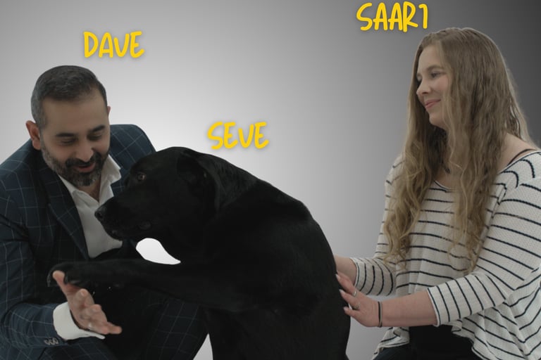 Dave Chauhan's life with his wife Saari and his dog - Seve as a family.