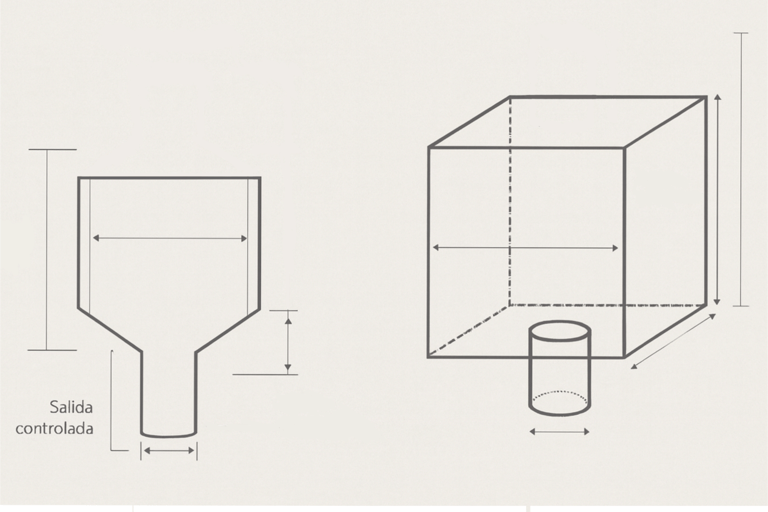 liner formado abierto con boquilla inferior con opción a sellar boquilla 