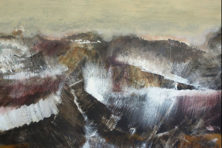 Jaï - Acrylique sur toile "Austral"  120x120cm - Collection "Les grands Espaces " 2025