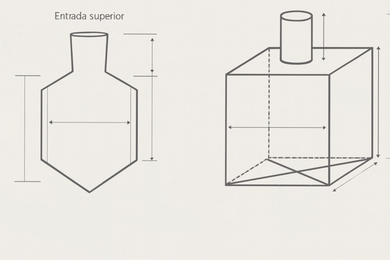 liner formado con boquilla superior con opción de sellado y fondo plano