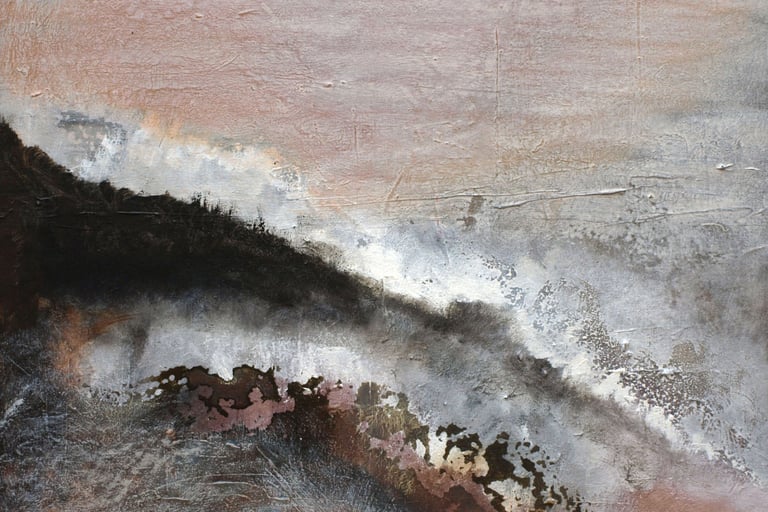 Jaï - Acrylique sur toile "Austral n°2" 80x80cm - Collection "Les grands Espaces " 2025