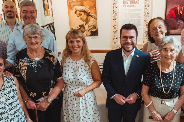 visita del presidente de la generalitat y miembros del casal