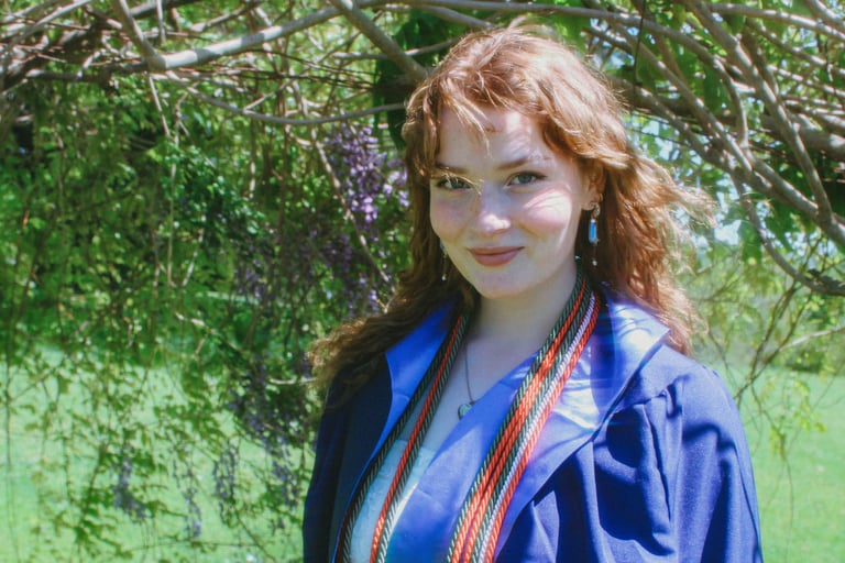 Graduation photo of senior in Northern Virginia, aesthetic portrait at golden hour